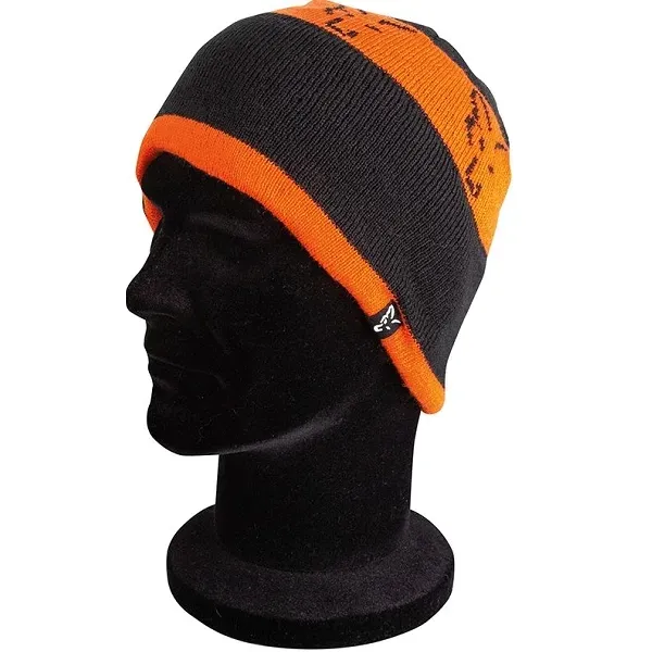 czapka-fox-black-orange-beanie