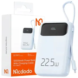 mcdodo-powerbank-10000mah-z-wyswietlaczem-usb-usb-c-225w-kabel-lightning