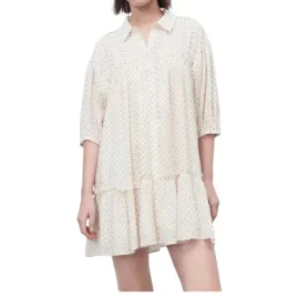 sukienka-damska-zara-mini-oversize-koszulowa-kremowa