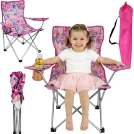 krzeslo-turystyczne-skladane-dzieciece-rozowe-kids-collection