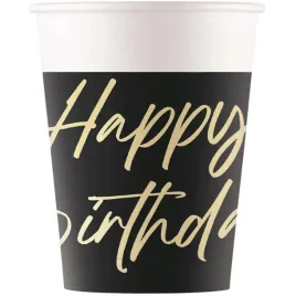 kubeczki-papierowe-happy-birthday-czarno-bialy-procos-200-ml-8-szt