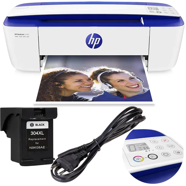 Drukarka Wielofunkcyjna Atramentowa Kolorowa W-Fi HP DeskJet 3760 + 304XL