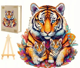 puzzle-drewniane-duze-270-elementow-rodzina-tygrysow-w-drewnianym-pudelku