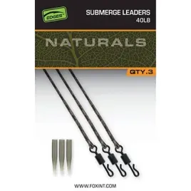 fox-zestaw-naturals-submerge-leaders-40lb-3szt