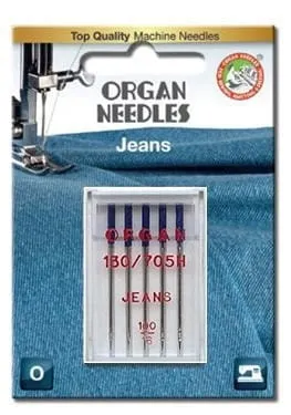 3121 Igły Organ Jeans półpłaskie rozmiar 100 igły do jeansu 5 szt.