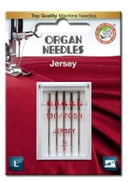 3115 Igły Organ Jersey półpłaskie kulkowe 70 do jerseyu dzianin 5 szt.