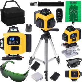 poziomica-laserowa-360-laser-krzyzowy-4d-zestaw-statyw