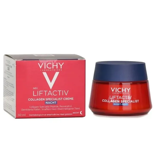 Vichy LiftActiv Collagen Specjalist krem przeciwzmarszczkowy na noc, 50 ml