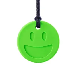 ark-smiley-face-gryzak-logopedyczny-miekki-kolor-jasny-zielony-naszyjnik