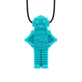 ark-robot-gryzak-logopedyczny-miekki-kolor-turkusowy-naszyjnik