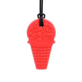 ark-lody-gryzak-logopedyczny-miekki-kolor-czerwony-naszyjnik