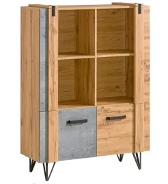 nowoczesny-regal-otwarty-z-szafka-2d-dab-wotan-beton-90-cm-lotler-dl