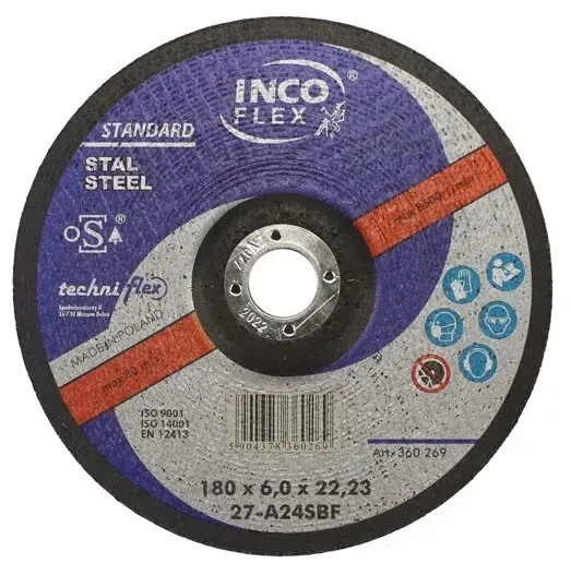 TARCZA DO CIĘCIA METALU T27 INCO FLEX 180 x 6,0