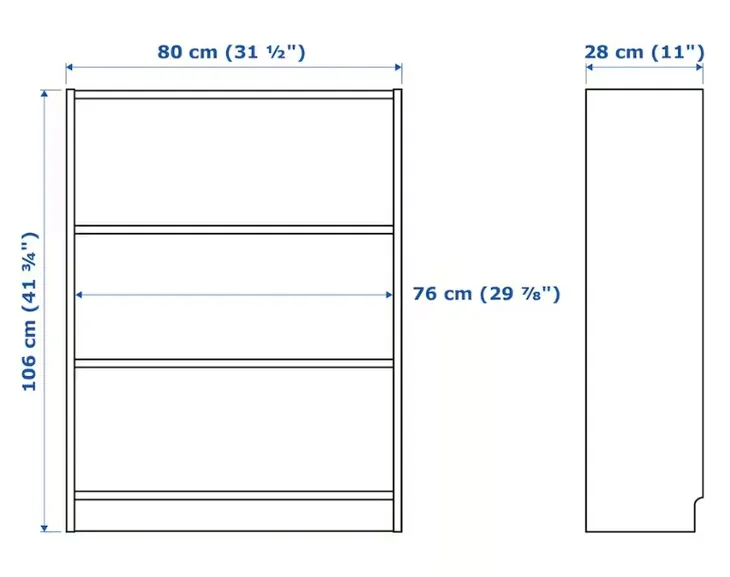 billy-regal-80x106-cm-bialy-ikea-glebokosc-mebla-0-cm