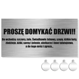 nierdzewna-tabliczka-na-drzwi-prosze-domykac-drzwi-10x20-aluminium