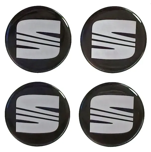 NAKLEJKI NA DEKIELKI FELGI KOŁPAKI SEAT 90 MM