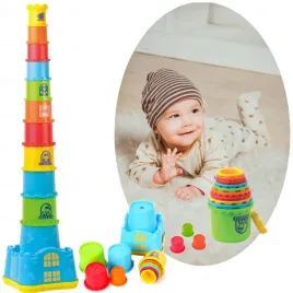 wieza-piramidka-sorter-ukladanka-teczowa-edukacyjna-dumel-kubeczkowy-zamek
