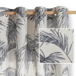 zaslona-gotowa-135x250-len-wzor-palmy-przelotki-boho-restilo-do-salonu