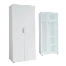 Zdjęcie produktu SZAFA MOLLY 80x192 CM - BIAŁA - SZAFA Z PÓŁKAMI / SZAFA OTWIERANA