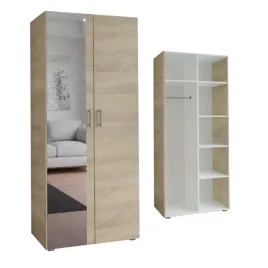 Zdjęcie produktu SZAFA MOLLY 80x192 CM - DĄB SONOMA - SZAFA Z PÓŁKAMI / SZAFA Z LUSTREM