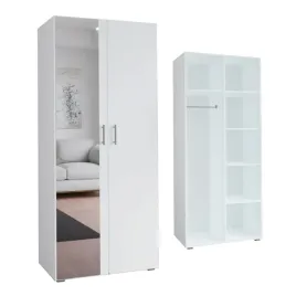 Zdjęcie produktu SZAFA MOLLY 80x192 CM - BIAŁA - SZAFA Z PÓŁKAMI / SZAFA Z LUSTREM