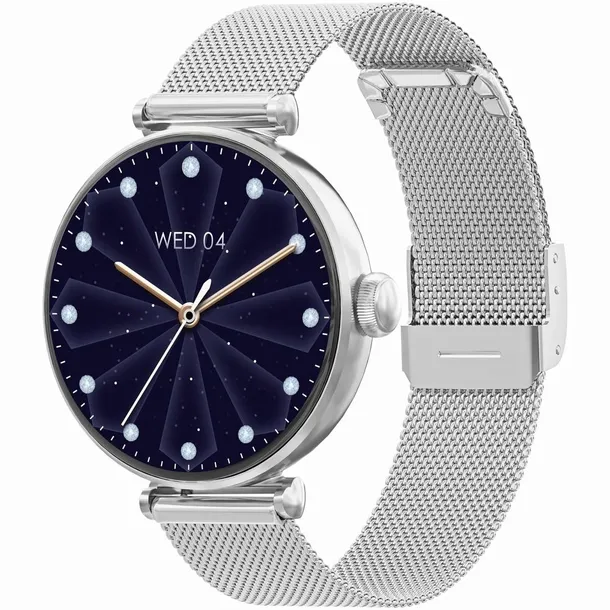 smartwatch-gravity-srebrno-bialy-2-paski-gt26-8-stan-opakowania-oryginalne
