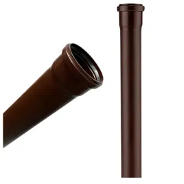krociec-rura-spustowa-50-1000-pp-uv-brazowa-z-uszczelka-do-deszczowki
