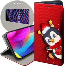 etui-z-klapka-do-huawei-p30-wzory-swieta-christmas-mikolaj-pingwin-futeral