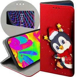 etui-z-klapka-do-xiaomi-redmi-note-7-wzory-swieta-christmas-mikolaj-pingwin