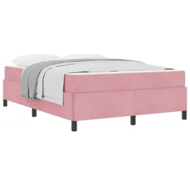 ramka-lozka-z-materacem-rozowy-140-x-200-cm-tkanina