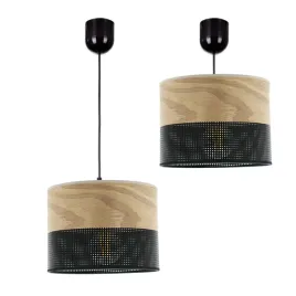 lampa-wiszaca-zyrandol-abazur-z-dziurkami-drewno-20-cm-e27-led