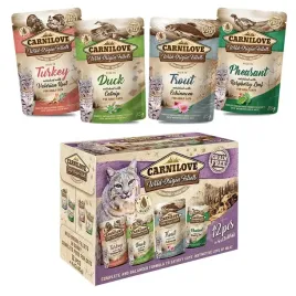 carnilove-multipack-pyszne-saszetki-kota-kaczka-indyk-bazant-pstrag-12x85g