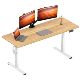 biurko-elektryczne-flexispot-200x80-cm-klonowe-regulowane-pamiec-haczyk