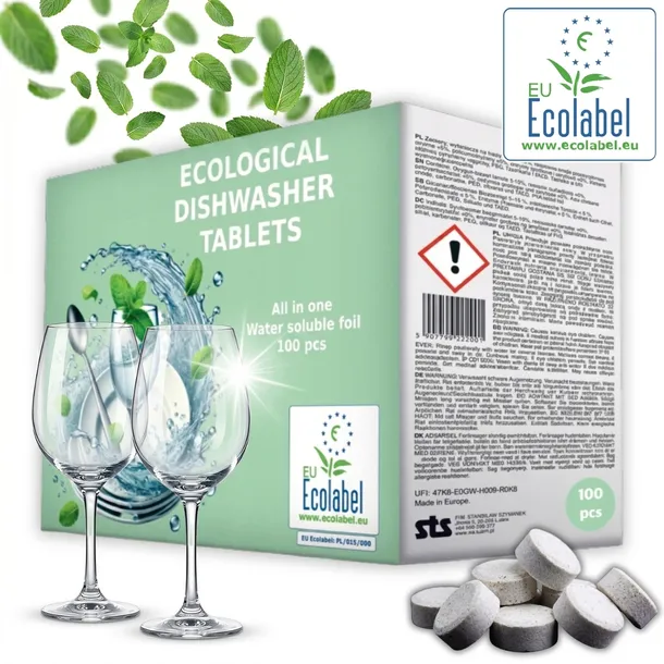 Ekologiczne Tabletki EcoLabel Do Zmywarki All in One 100szt / STS
