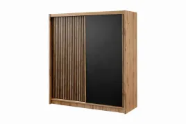 szafa-london-szerokosc-203-cm-dab-wotan-czarny-lamele-dwudrzwiowa-przesuw