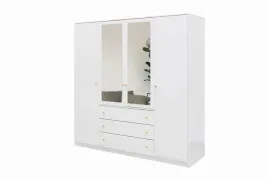 szafa-siena-d4-szerokosc-196-cm-biala-lustro-czterodrzwiowa-3-szuflady