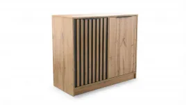 komoda-bali-lux-d2-szerokosc-94-cm-dab-wotan-czarny-lamele-dwudrzwiowa