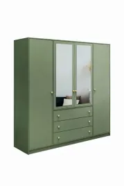 szafa-siena-ii-d4-szerokosc-196-cm-butelkowa-zielen-lustro-czterodrzwiowa