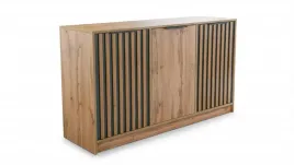 komoda-bali-lux-d3-szerokosc-138-cm-dab-wotan-czarny-lamele-trzydrzwiowa