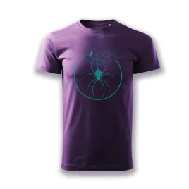 koszulka-meska-z-nadrukiem-t-shirt-pajak-spider-fioletowy-l