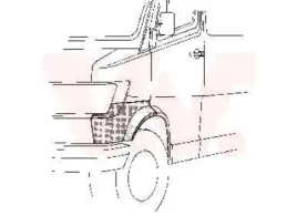 mercedes-w601-w602-207-410-reperaturka-blotnika-lewy-przod-1977-1995