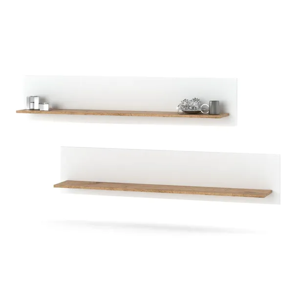Półka ścienna OSLO wisząca 120cmx20cm zestaw 2 półek Stylu Skandynawskim