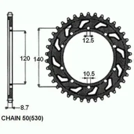 zebatka-napedzana-stalowa-sunstar-sunr1-5500-42