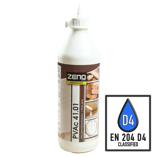 Klej Do Drewna D4 Wikol 1Kg Wodoodporny Przezroczysty Szybkoschnący ZENO