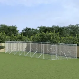 kojec-zewnetrzny-dla-psa-srebrny-4x16x2-m-stal-galwanizowana