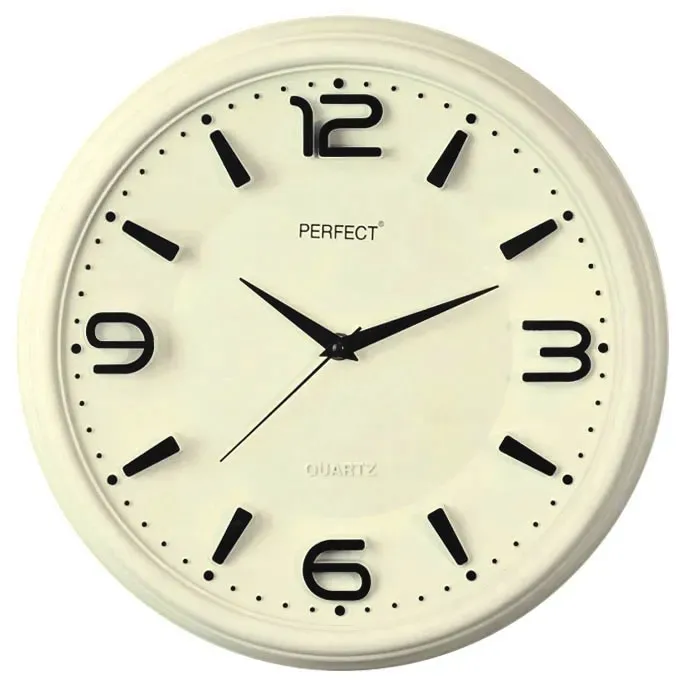 zegar-scienny-perfect-kremowy-32cm-bateria-aa-1szt