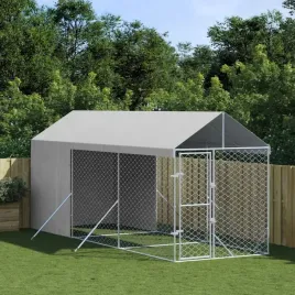 kojec-dla-psa-z-dachem-srebrny-2x6x25-m-stal-galwanizowana