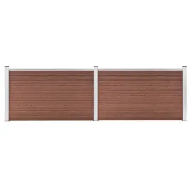 ogrodzenie-ogrodowe-wpc-353-x-106-cm-brazowe