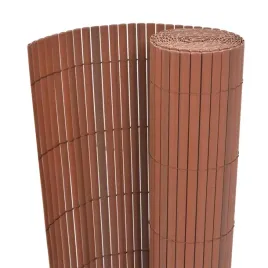dwustronne-ogrodzenie-ogrodowe-pvc-90x500-cm-brazowe