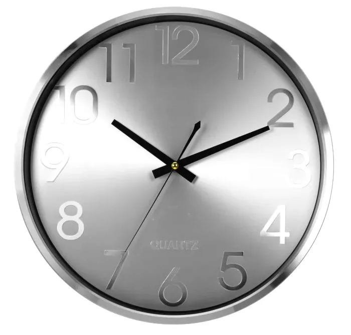 zegar-scienny-perfect-srebrny-37cm-1x-aa